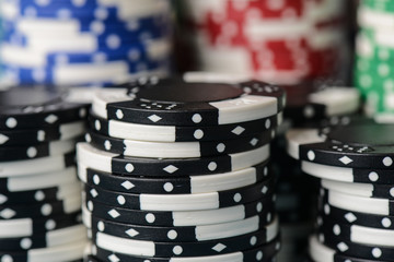 Stacked Poker Chips