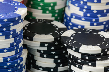 Stacked Poker Chips