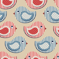 Fototapeta premium Seamless bird pattern