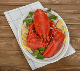 Boiled lobster