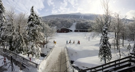 Obraz premium Ski lodge in New Hampshire, USA