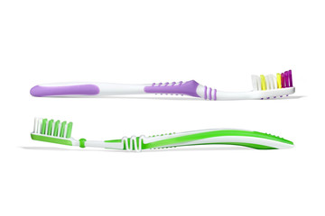 Toothbrushes isolated on white