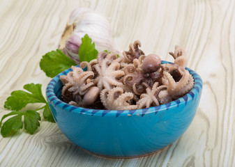 Boiled octopus