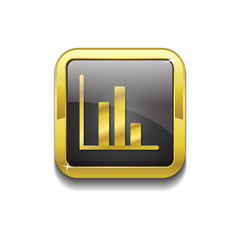 Graph Gold Vector Icon Button