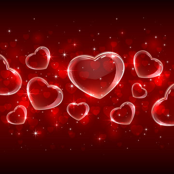 Transparent Valentines hearts