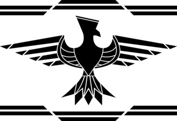 fantasy bird. stencil