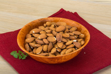 Almond in the bowl