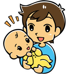 赤ちゃんとパパ