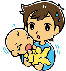 赤ちゃんとパパ(困る)