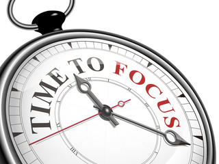 time to focus concept clock