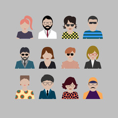 colored icons people