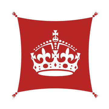 Keep Calm Crown  Symbol on Cushion