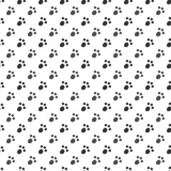Seamless pattern of cat or dog footprint