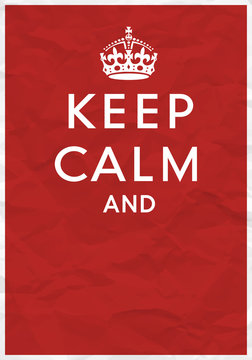 Keep Calm Poster with Crown