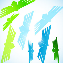 abstract background: bird