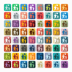 Flat design: family
