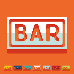 Flat design: bar