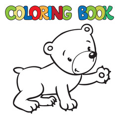 Coloring book of little funny bear