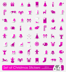 Set of Christmas stickers