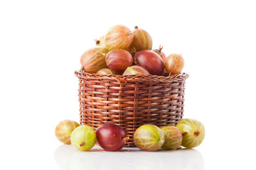 gooseberries isolated on white