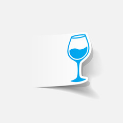 realistic design element: wineglass