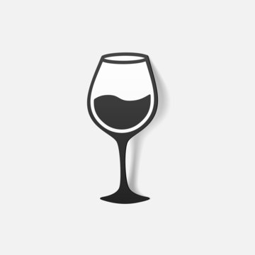 realistic design element: wineglass