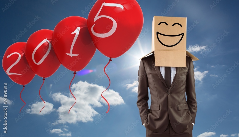 Poster Composite image of anonymous businessman with hands in pockets