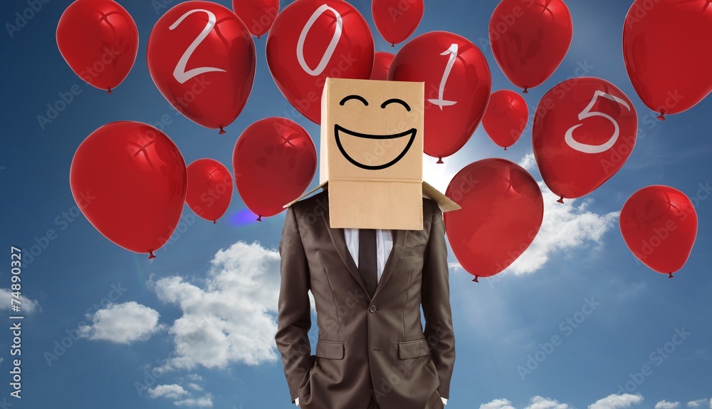 Poster Composite image of anonymous businessman with hands in pockets