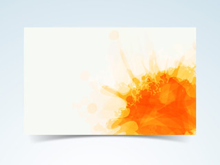 Splash orange colour in frame shape.