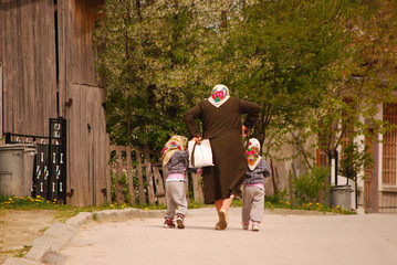 Grandmother with her grandchildren