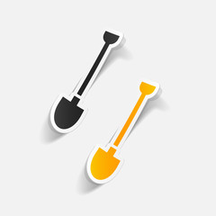 realistic design element: shovel