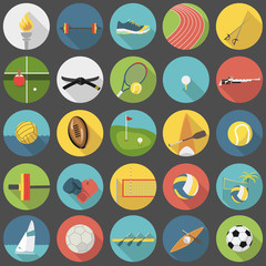 Collection of summer sports vector icons, part 1