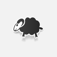 realistic design element: sheep