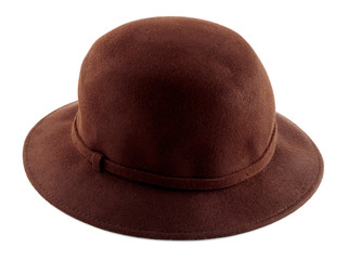 brown felt hat for woman