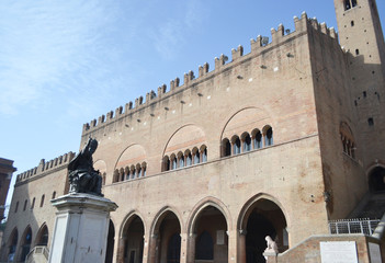 Old medieval buildings on Piazza Cavour