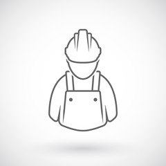 Worker outline icon