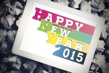Composite image of colourful happy new year