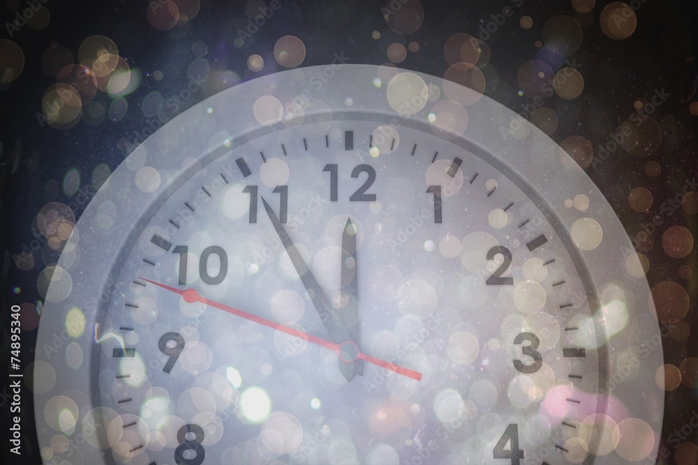 Poster composite image of white clock