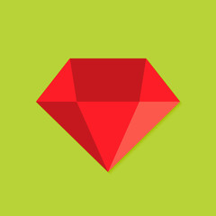 Diamond Christmas Flat Icon