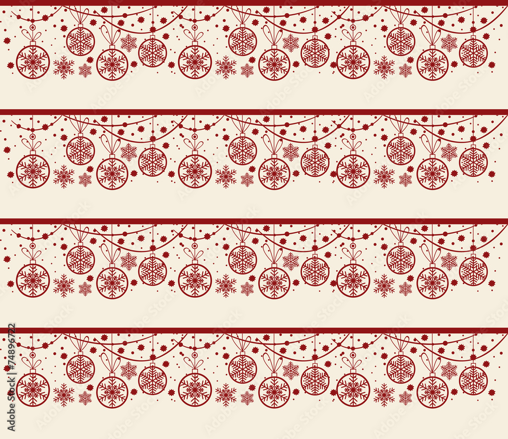 Canvas Prints seamless winter pattern with snowflakes