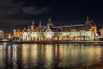Fototapeta na wymiar Amsterdam by night