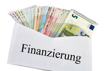 Geldscheine im Briefumschlag - Finanzierung