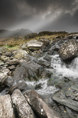 Mountain Landscape in bad weather.