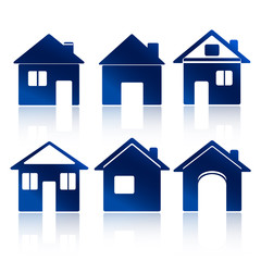 Houses icons set. Real estate