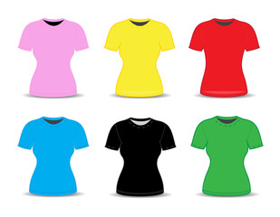 Blank t-shirt template. vector illustration