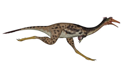 Fototapeta premium Mononykus dinosaur running - 3D render