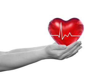 Obraz premium Human hand with heart