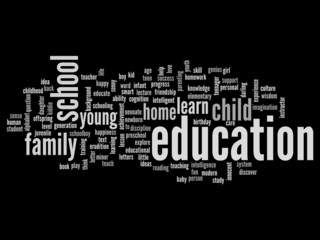 Fototapeta premium Conceptual education word cloud