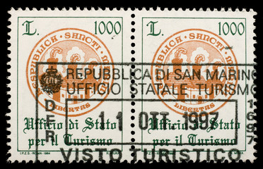 San Marino Customs stamp
