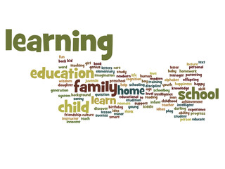 Conceptual education word cloud